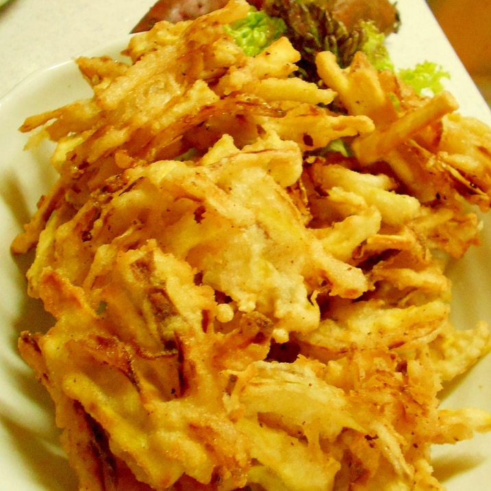 野菜の甘み満喫 玉ねぎとさつまいものかき揚げ レシピ 作り方 By ぺるく ろ 楽天レシピ